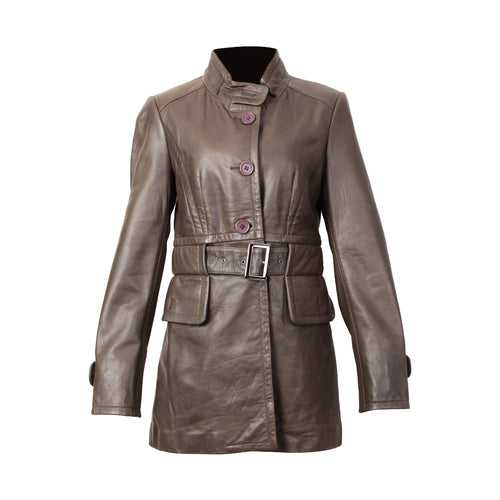 Women's Long Leather Jacket