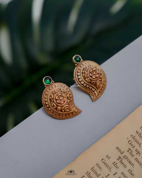 Green Maang Earrings