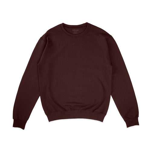 Maroon Plain Heavyweight Oversized Sweatshirt