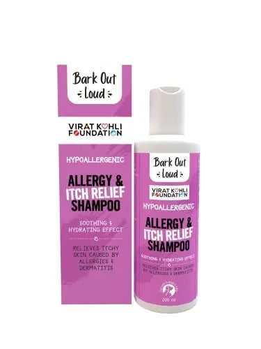 Bark Out Loud by Vivaldis - Allergy & Itch Relief Shampoo- Effective on Food, Flea Allergy Rashes & Long Lasting Skin Conditions 200ml (Dogs & Cats)
