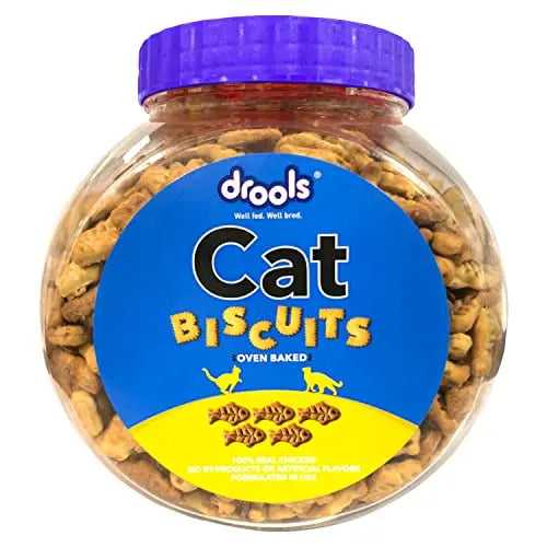 Drools Real Chicken Biscuits, Cat Treats Jar - 400g
