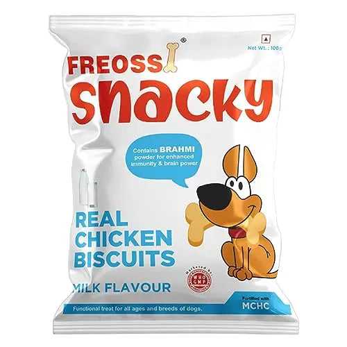 FREOSSI Snacky Real Chicken Biscuits – Milk Flavour (500 G)