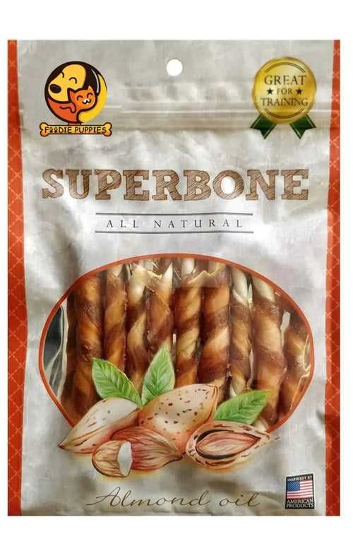 Foodie Puppies Superbone All Natural Chicken Sticks Dog Treat, 9 in 1 (Almond Oil - Pack of 1)
