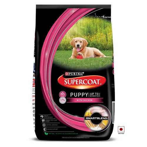 Supercoat Purina Puppy All Breed Dry Dog Food, Chicken- 3Kg Pack, Small