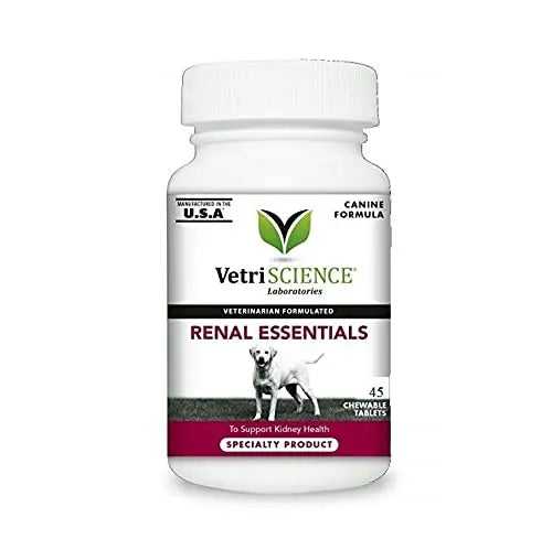 Vetri-Science Renal Essentials Kidney Support Chewable Tablets for Dogs 45Tab