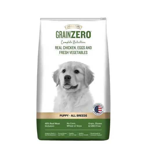 Signature Grain Zero Puppy Dog Dry Food - 3 kg - Real Chicken, Eggs and Fresh Vegetables | Grain, Gluten & GMO Free