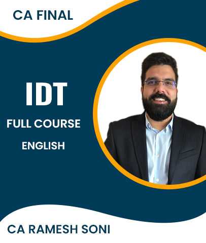 CA Final Indirect Tax (IDT) Full Course Video Lectures In English By CA Ramesh Soni