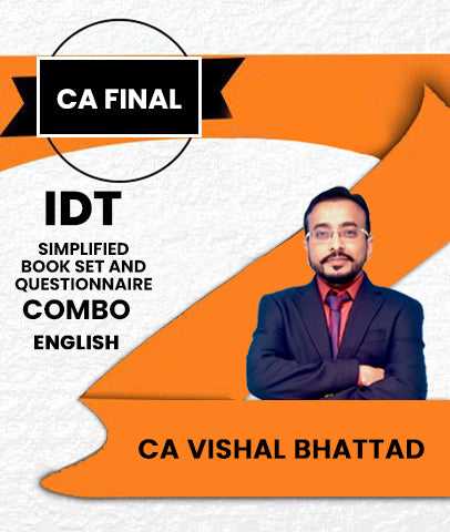 CA Final Indirect Tax (IDT) Simplified Book Set and Questionnaire Combo By CA Vishal Bhattad