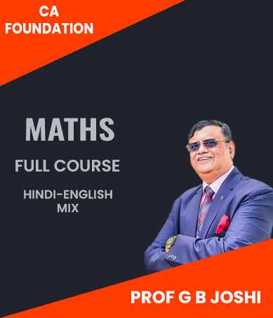 CA Foundation Maths Full Course By Prof G B Joshi