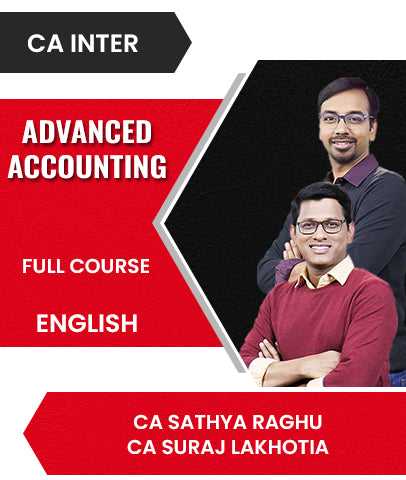 CA Inter Advanced Accounting Full Course In English By CA Sathya Raghu & CA Suraj Lakhotia