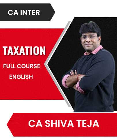 CA Inter Taxation Full Course In English By CA Shiva Teja