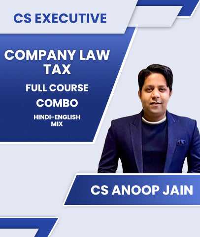 CS Executive Company Law and Tax Full Course Combo By CS Anoop Jain
