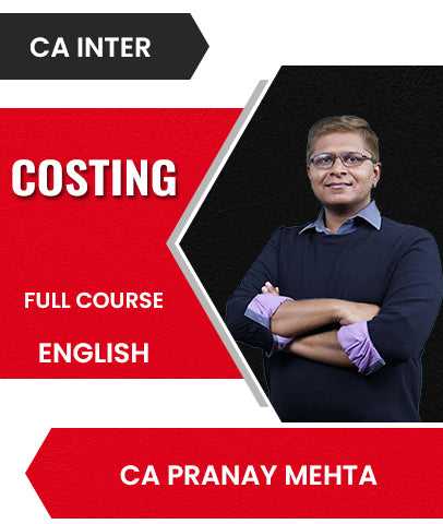 CA Inter Cost Management Accounting Full Course In English By CA Pranay Mehta