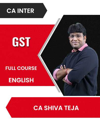 CA Inter GST Full Course In English By CA Shiva Teja