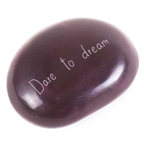 Dare To Dream Stone Engraved Pebble