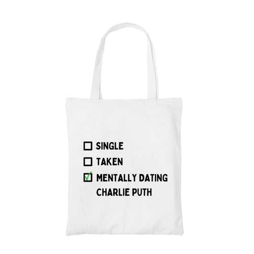 Charlie Puth Tote Bag - Mentally Dating Puth