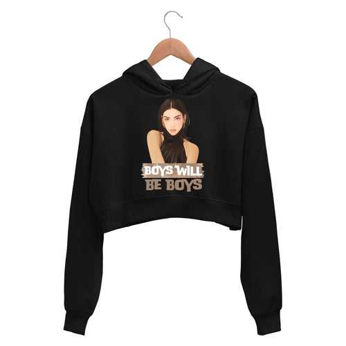 Dua Lipa Crop Hoodie - Boys Will Be Boys