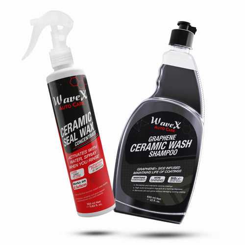 Car DIY Ceramic Coating for Car Combo, Ceramic Seal Wax Concentrate 350ml and Car Shampoo Ceramic Car Wash 650 ml,  Enhanced Protection & Brilliant Shine!