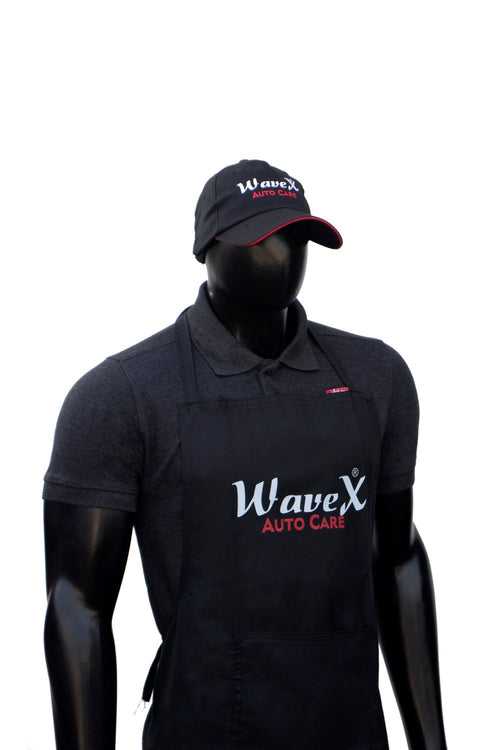 Detailing Merchandise Combo 2- WaveX Dark Grey Collar T-Shirt + WaveX Detailing Apron + WaveX Detailing Cap
