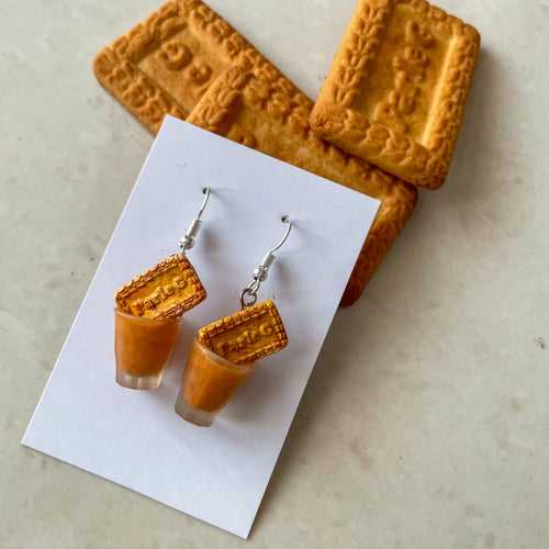 Parle Gee & Cutting Chai (Tea) Mini Food Earrings