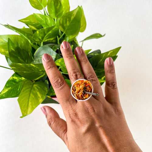 Veg Chinese Noodles Miniature Quirky Finger Ring
