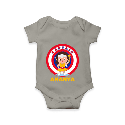 Celebrate The Super Kids Theme With "Captain" Personalized Romper for Babies