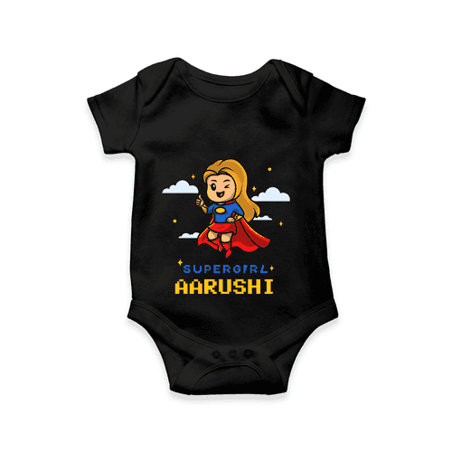 Celebrate The Super Kids Theme With  "Super Girl" Personalized Romper For your Baby