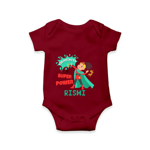 Celebrate The Super Kids Theme With "Creativity is my Super Power" Personalized Romper For your Baby