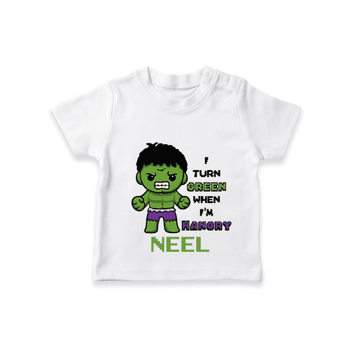 Celebrate The Super Kids Theme With "I Turn Green When I'm Hangry" Personalized Kids T-shirt