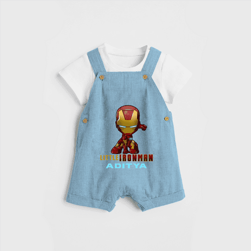 Celebrate The Super Kids Theme With "Little Ironman" Personalized Dungaree set for your Baby