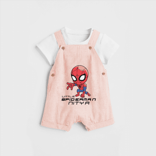 Celebrate The Super Kids Theme With "Little Spiderman" Personalized Dungaree set for your Baby