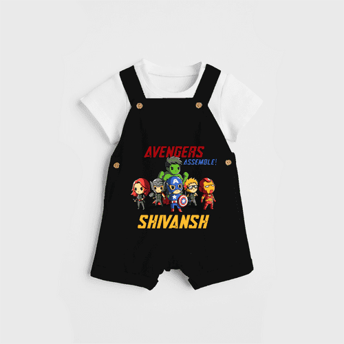 Celebrate The Super Kids Theme With "Avengers Assemble" Personalized Dungaree set for your Baby