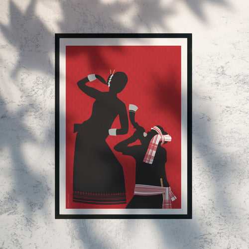 Assam Bihu Folk Dance - Art Print Only