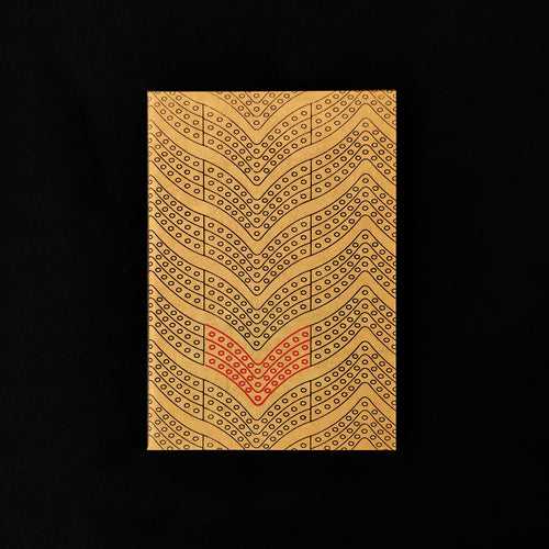 Konyak Red Pattern Notebook - RULED