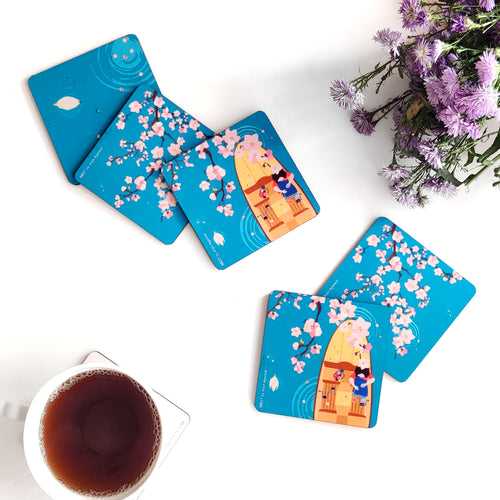 Meghalaya Cherry Blossom Coasters - Set of Six