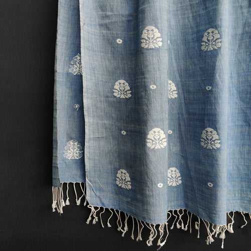 Sky Blue Ranghar Pattern Cotton Stole