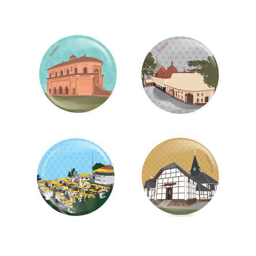 Monuments of North-East India Fridge Magnets - Set of Four