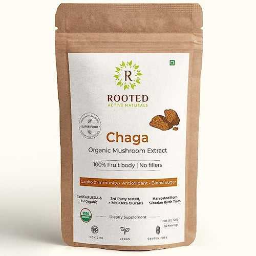 Rooted Chaga mushroom Extract Powder | Blood Sugar, Heart & Immunity