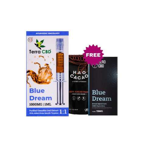 Special Offer - Free Cacao Mass and  CBD Gummies with Blue Dream Cannabis Extract