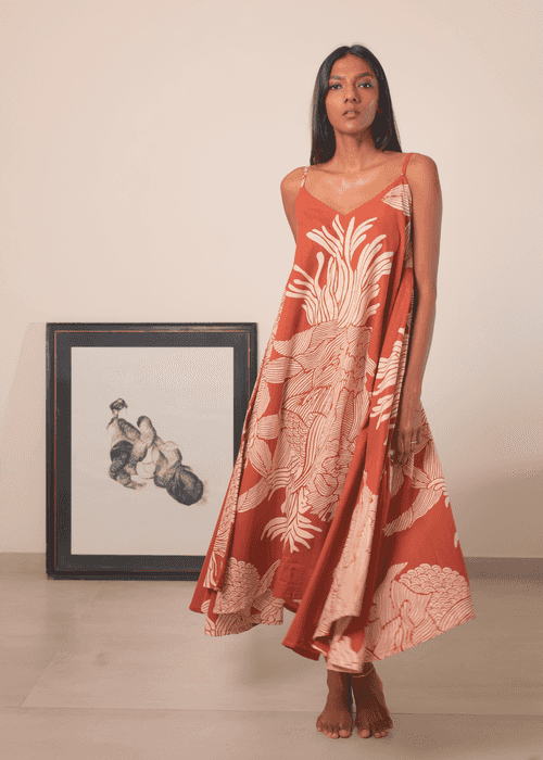 Lotus Dress - Terracotta Satori