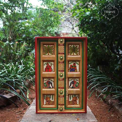 27" Decorative Rajasthani door hand-painted in Phad Style