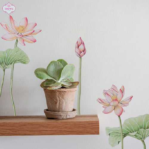 The Lotus Bunch Set - Wall Decorative Stickers / Decal
