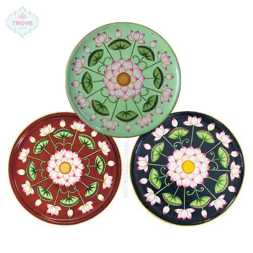 10" Lotus Chakra Pichwai Wall Décor Plate