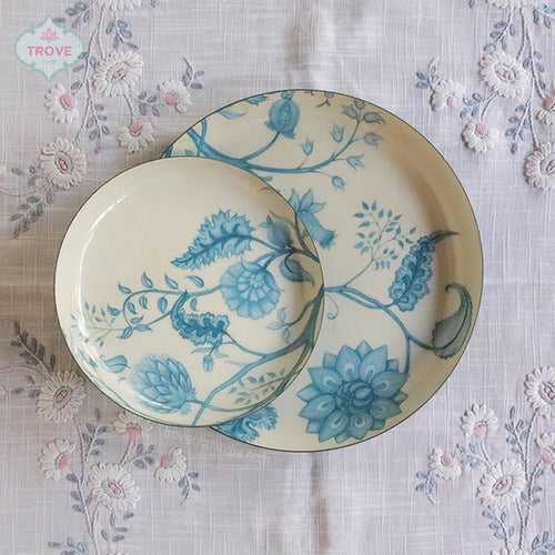 Set of 2 Chintz Floral Serving Plate - Digital Print of Our Hand-painted Design