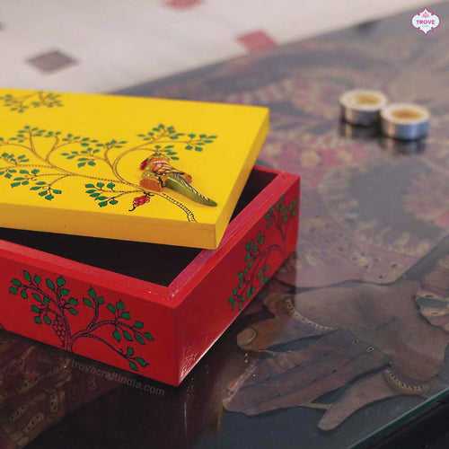 Handpainted Pattachitra Gift Box -  9" x 3" x 6"  Inch