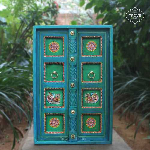 Traditional Rajasthani door, hand-painted in Kalamkari Style