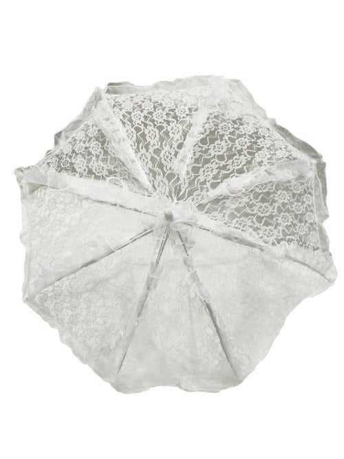 White Lace Net Parasol Umbrella Kids & Adults Costume Accessories for Photoshoots and Decorations