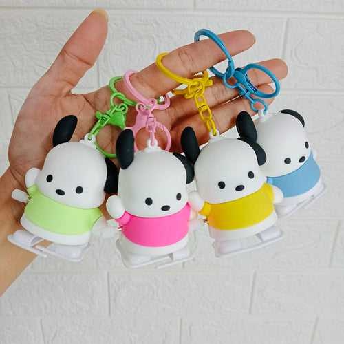 Cute Puppy Windup Keychain With Bagcharm (Choose From Drop Down Menu)