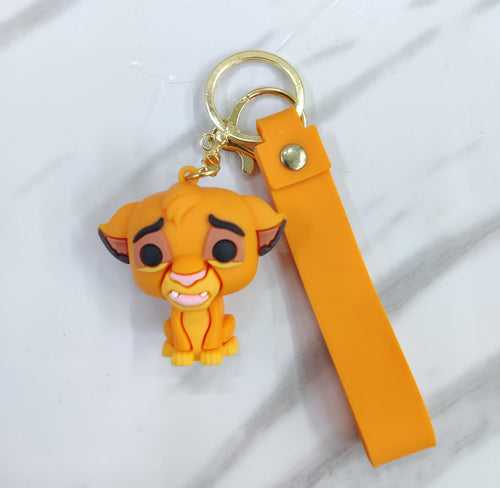 Lion 3D Silicon Keychain With Bagcharm