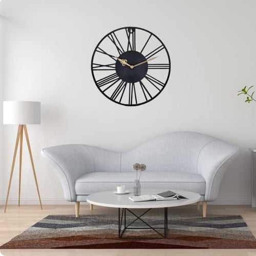 Black Roman Designer Wall Clock